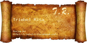 Triebel Rita névjegykártya